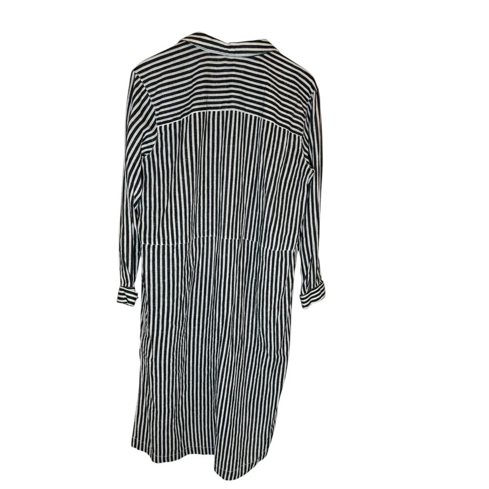 FREE PEOPLE Faded In The Morning Striped Linen Blend Shirt Dress SM - Picture 5 of 12